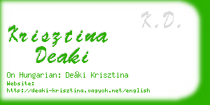 krisztina deaki business card